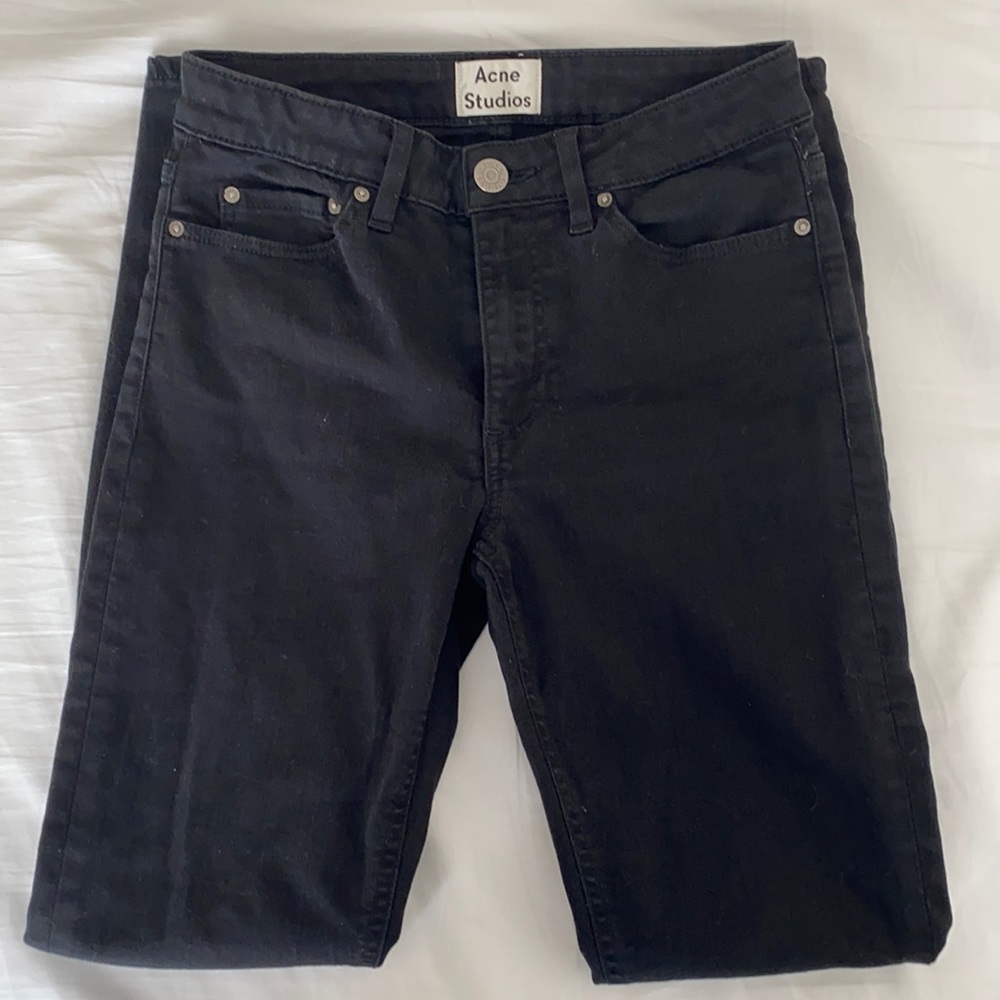 Acne Studio Skin 5 Jet Black Jeans